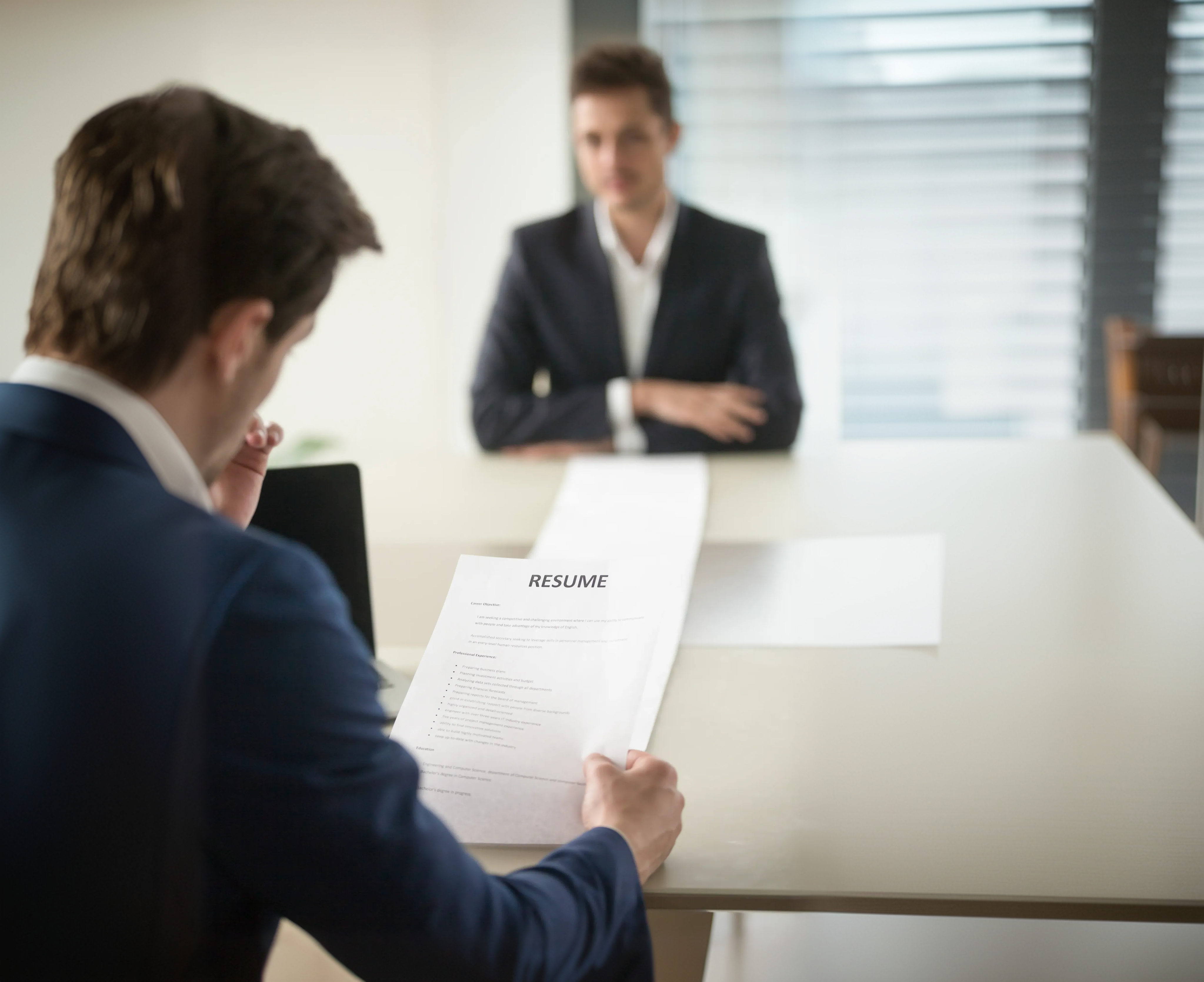 Employer reviewing a CV
