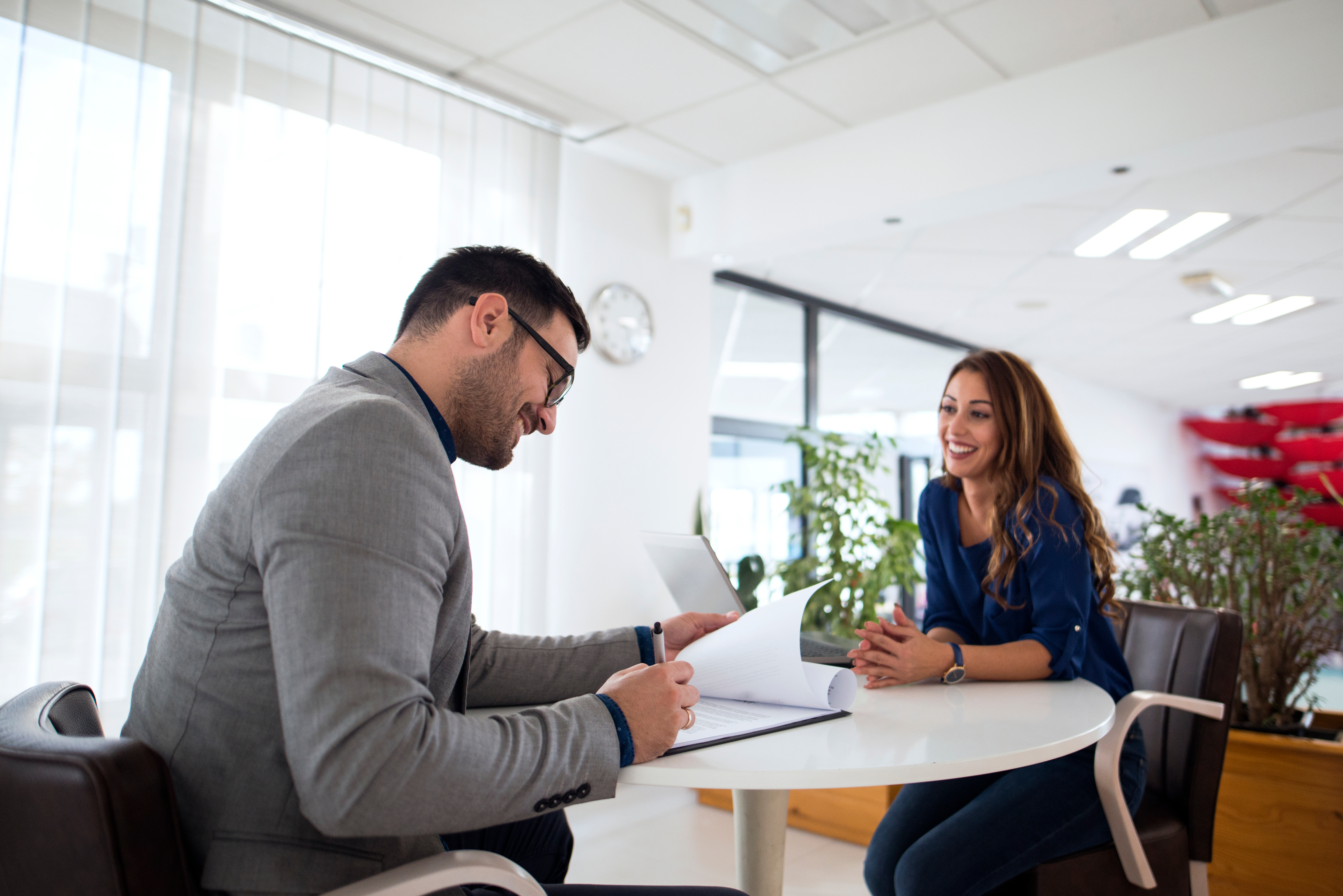 Employer interviewing a job-ready candidate